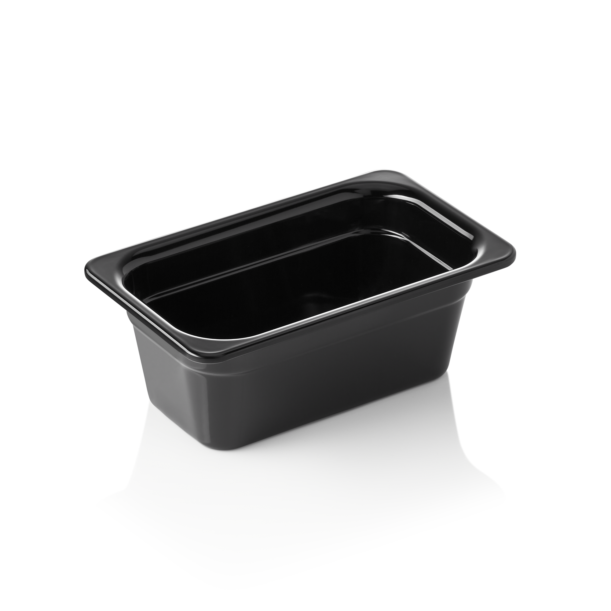 Récipient GN 65 NOIR 1/4-100 mm, noir, mélamine