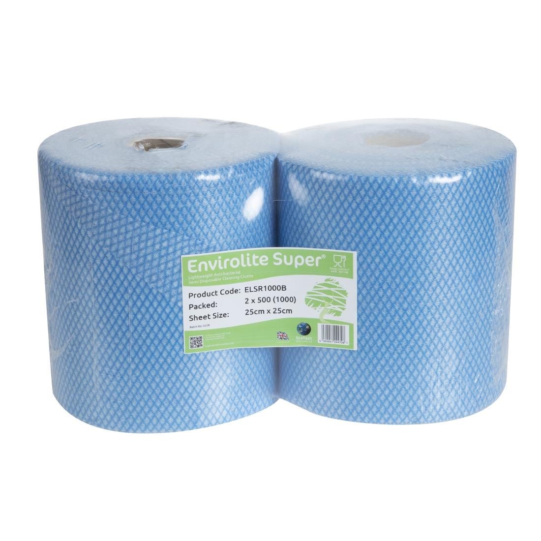 EcoTech Envirolite Super antibacteriële schoonmaakdoekjes blauw (2 x 500 stuks)