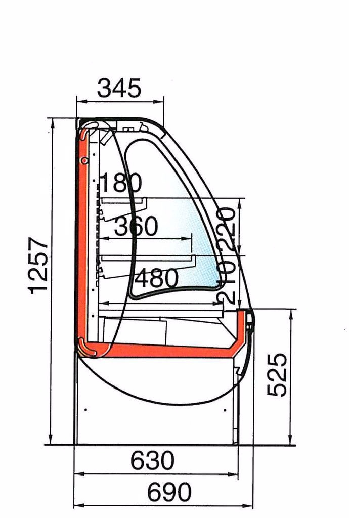 Oscartielle Wandkoeling  |  +2°C/+4°C | GENIUS H125 100