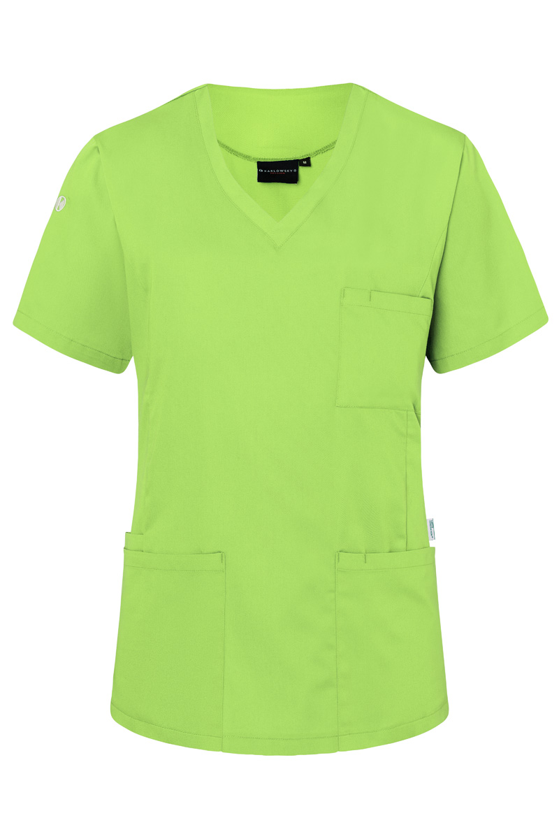 Kurzarm Damen-Schlupfkasack Essential, aus nachhaltigem Material - Kiwi - S