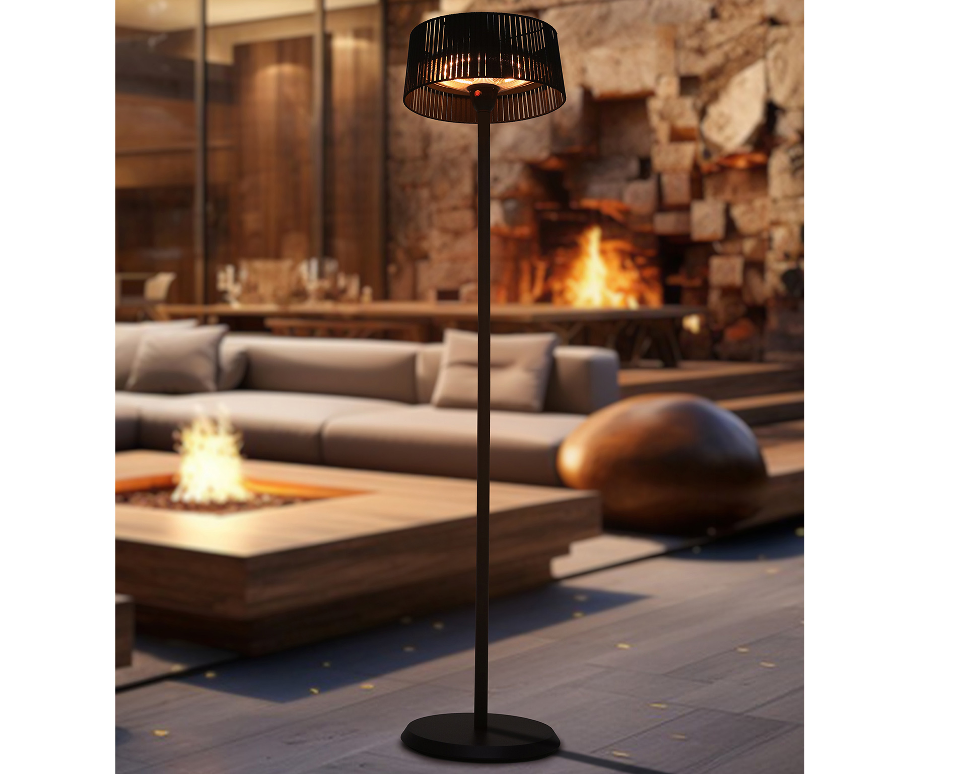 Chauffe-terrasse Zen Heater, autoportant, 1500 W, noir