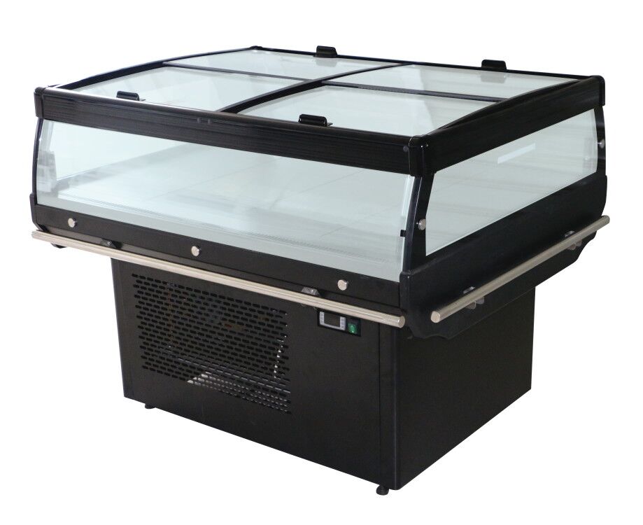 Îlot de refroidissement noir - Avec couvercle en verre - 190 litres