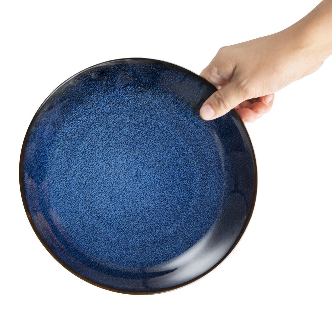 Olympia Luna Mitternachtsblaue Coupe-Teller 205mm (4er-Pack)