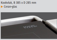 Ceran-Grillplatte | glatt | 1,2 kW | 640x360x(h)60mm
