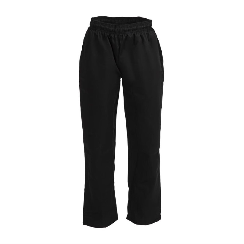 Pantalon De Cuisinier Unisexe Noir - Polyester/Coton - Disponibles En 6 Tailles