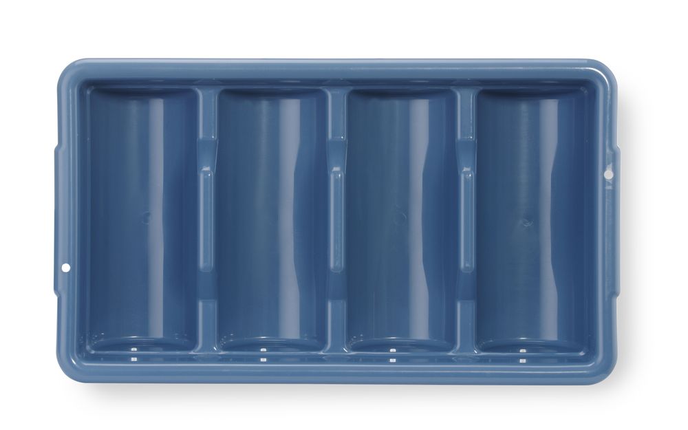 Set de couverts avec bac - Bleu - 525x300x(H)95mm - Rectangulaire