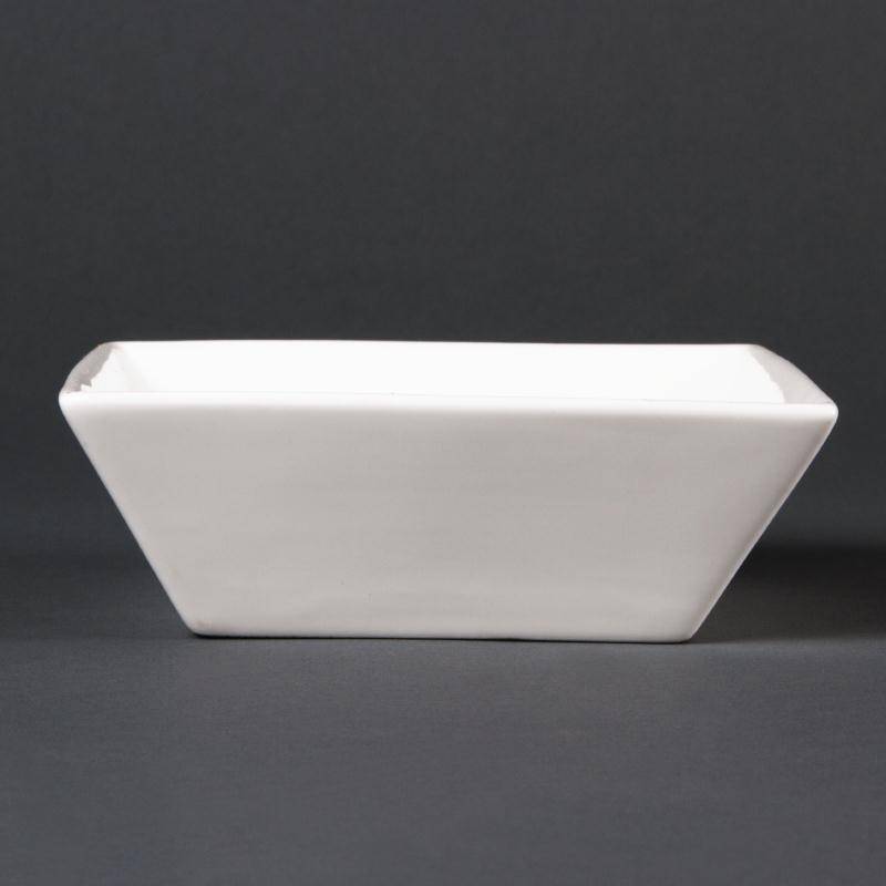 Viereckige Schale | Lumina Porzellan Weiß | 140mm | 6 Stück