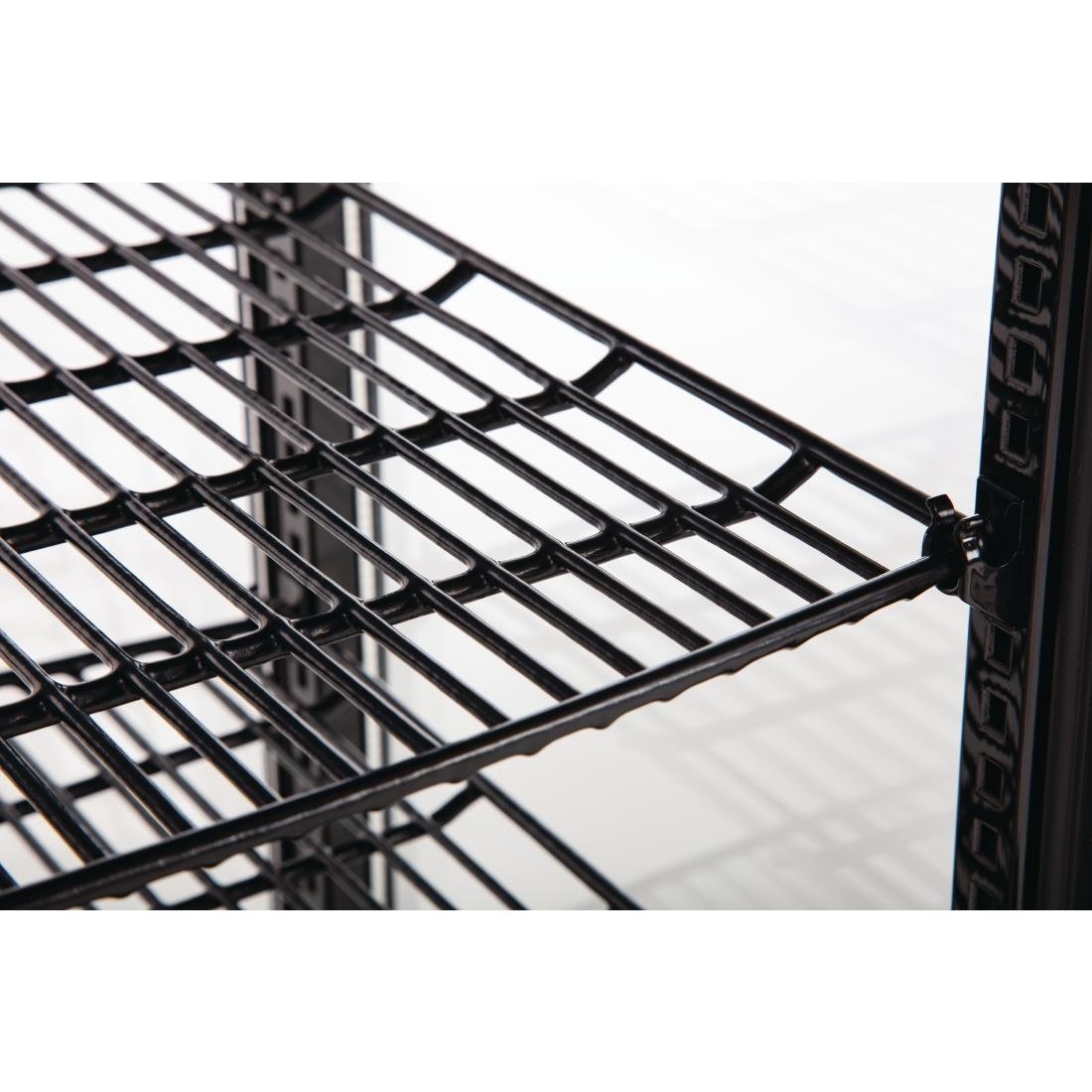 Vitrine réfrigérée porte incurvée économe en énergie Polar série C noire 235L