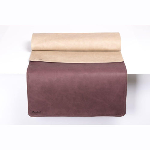 Leder Tischläufer - Vintage Riva/Terra - Doppelseitig - 450x1200mm - Erhältlich in 7 Farben