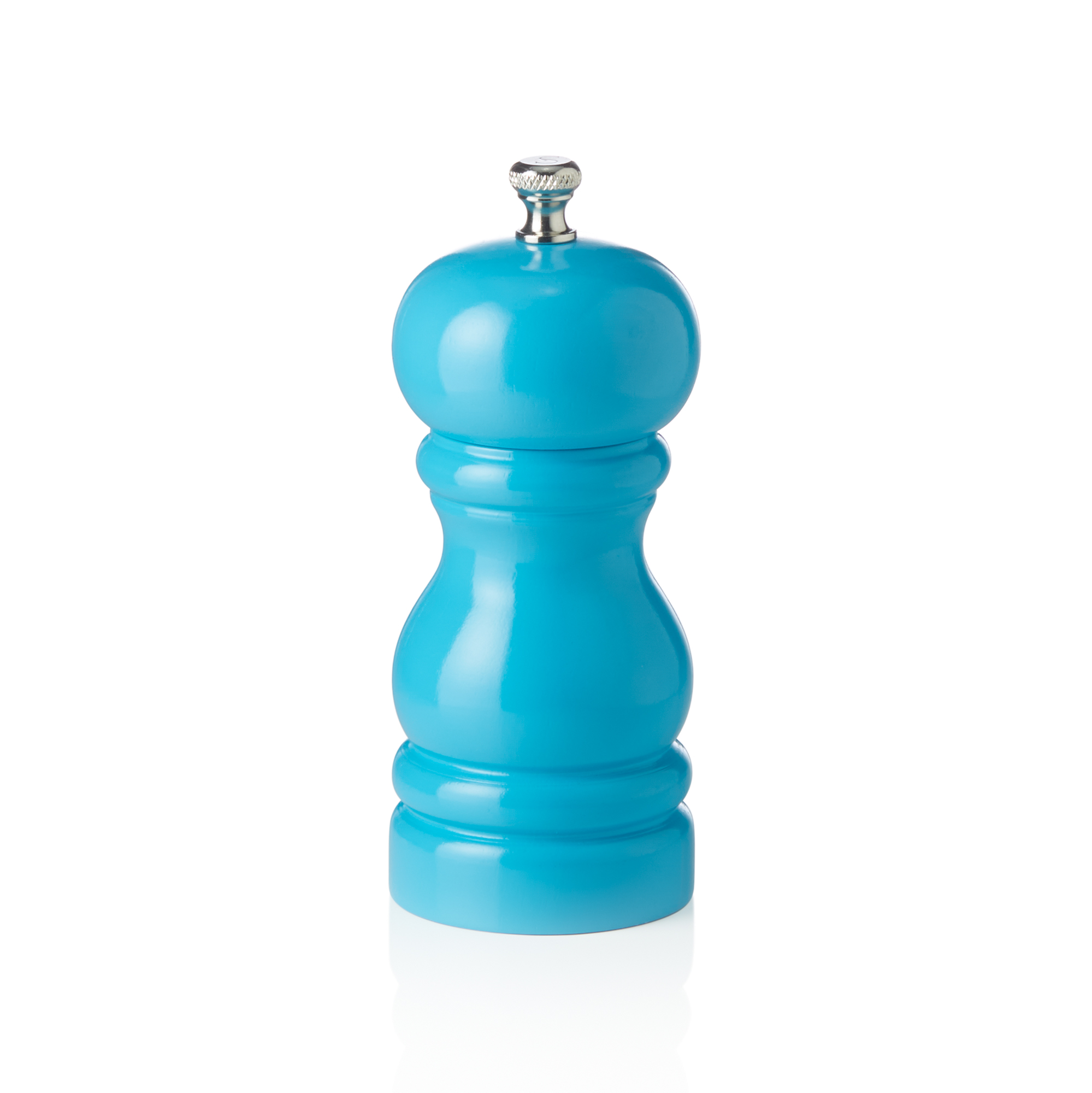 Zoutmolen met keramisch maalwerk CLASSIC MILL, hoogte 11 cm, turkoois glanzend, hout