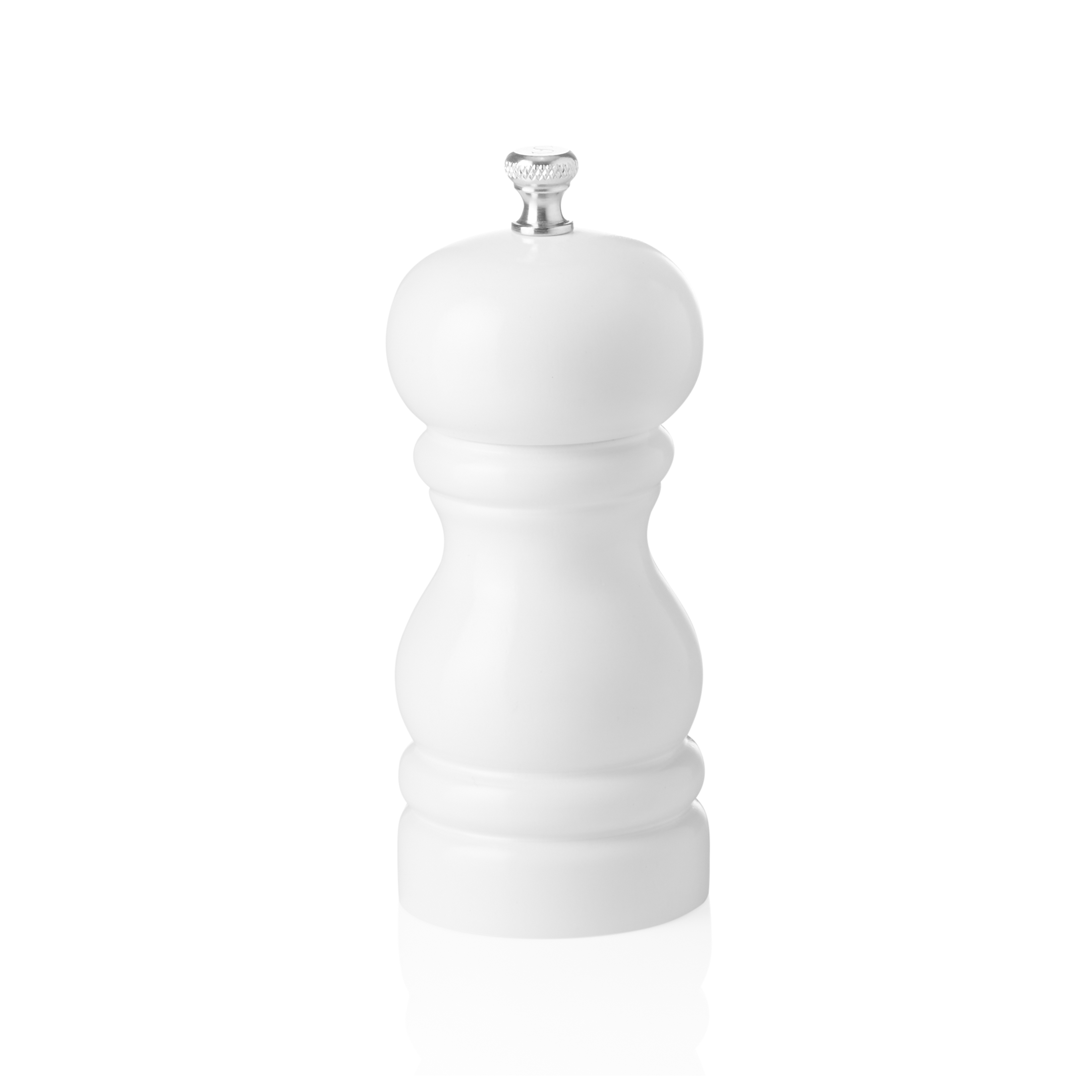 Zoutmolen met keramisch maalwerk CLASSIC MILL, hoogte 11 cm, wit glanzend, hout