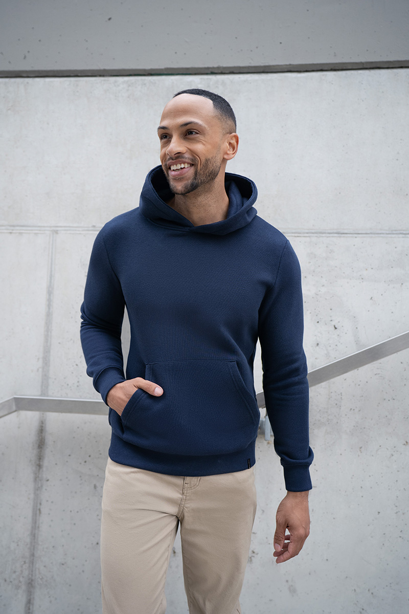 Hoodie de travail pour homme Soft-Face,, en matière durable - Marine - L