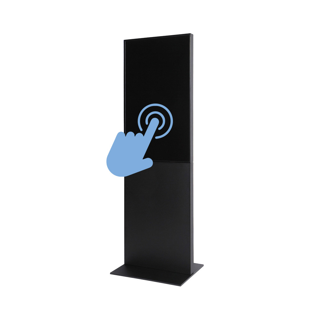 Digitale Smart Line Totem Met 43" Samsung Scherm en Touchscreen Zwart