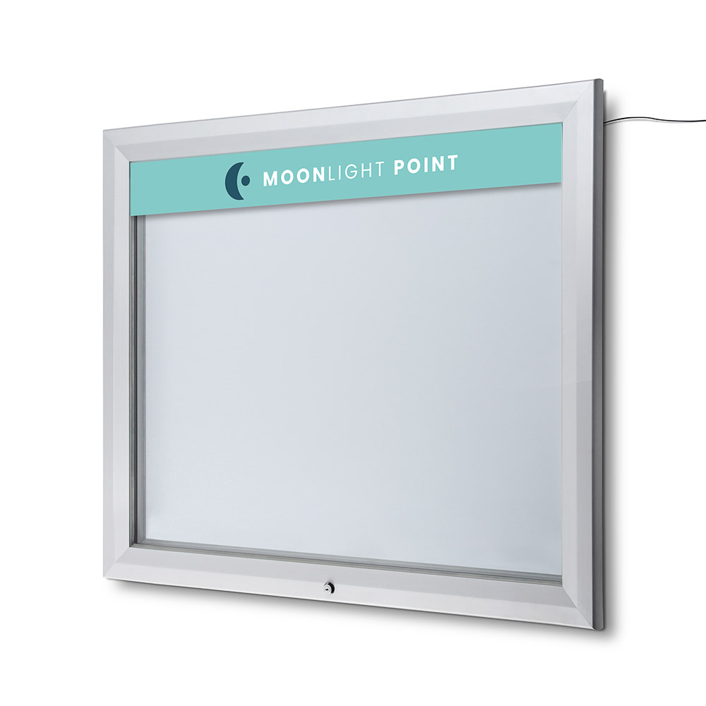 Vergrendelbaar Notitiebord Outdoor Verlicht Logo 8x A4