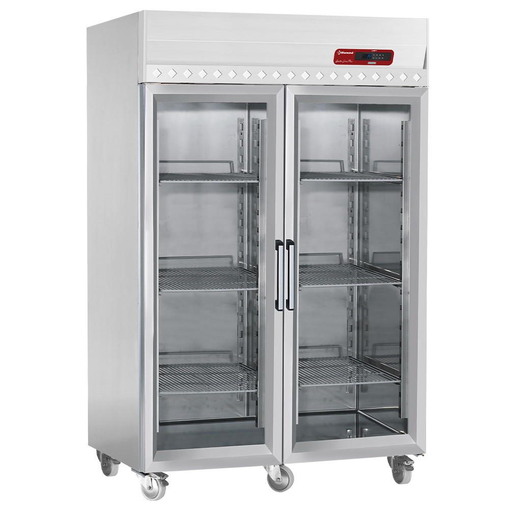 Réfrigérateur |Gastro Line PLUS | Ventilé | 1400 Litres | 2 Portes en Verre | sur Roues | 1440x850x(h)2070mm
