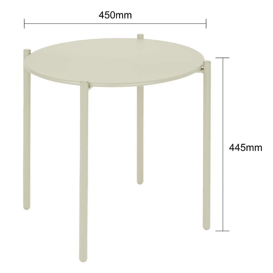 Table basse ronde Bolero Perth gris clair 450 mm