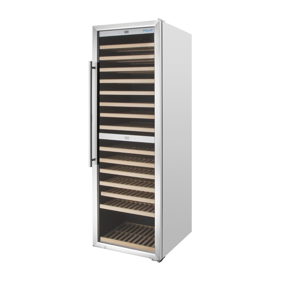 Polar G-Series Dual Zone Weinkühlschrank Edelstahl - 172 Flaschen