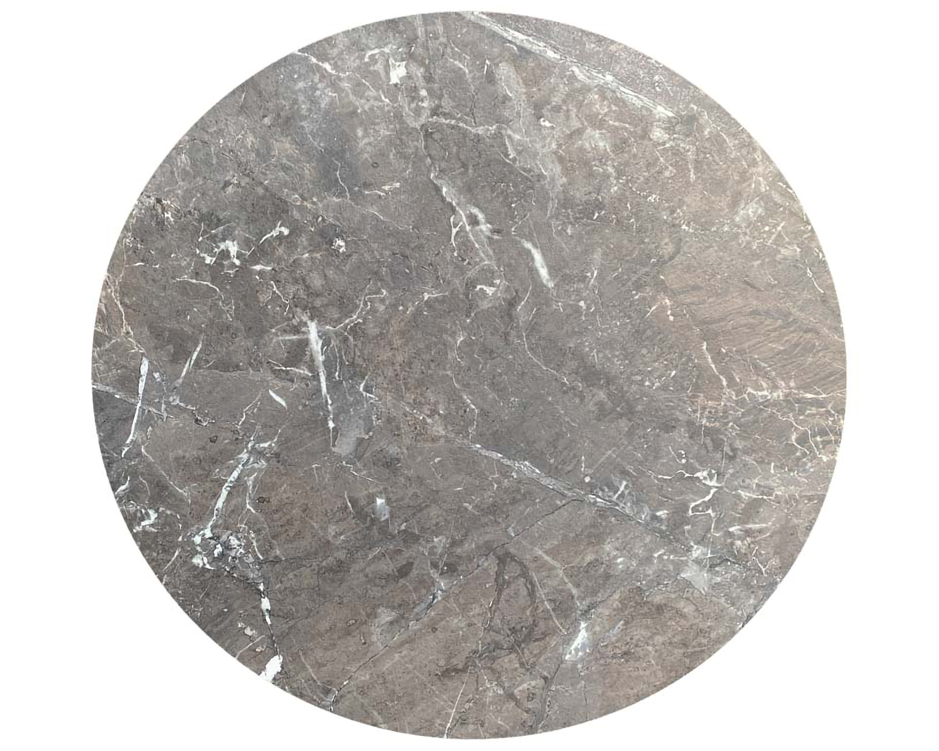 Table de terrasse X Cross structure grise + plateau Galaxy Marble HPL Ø70cm