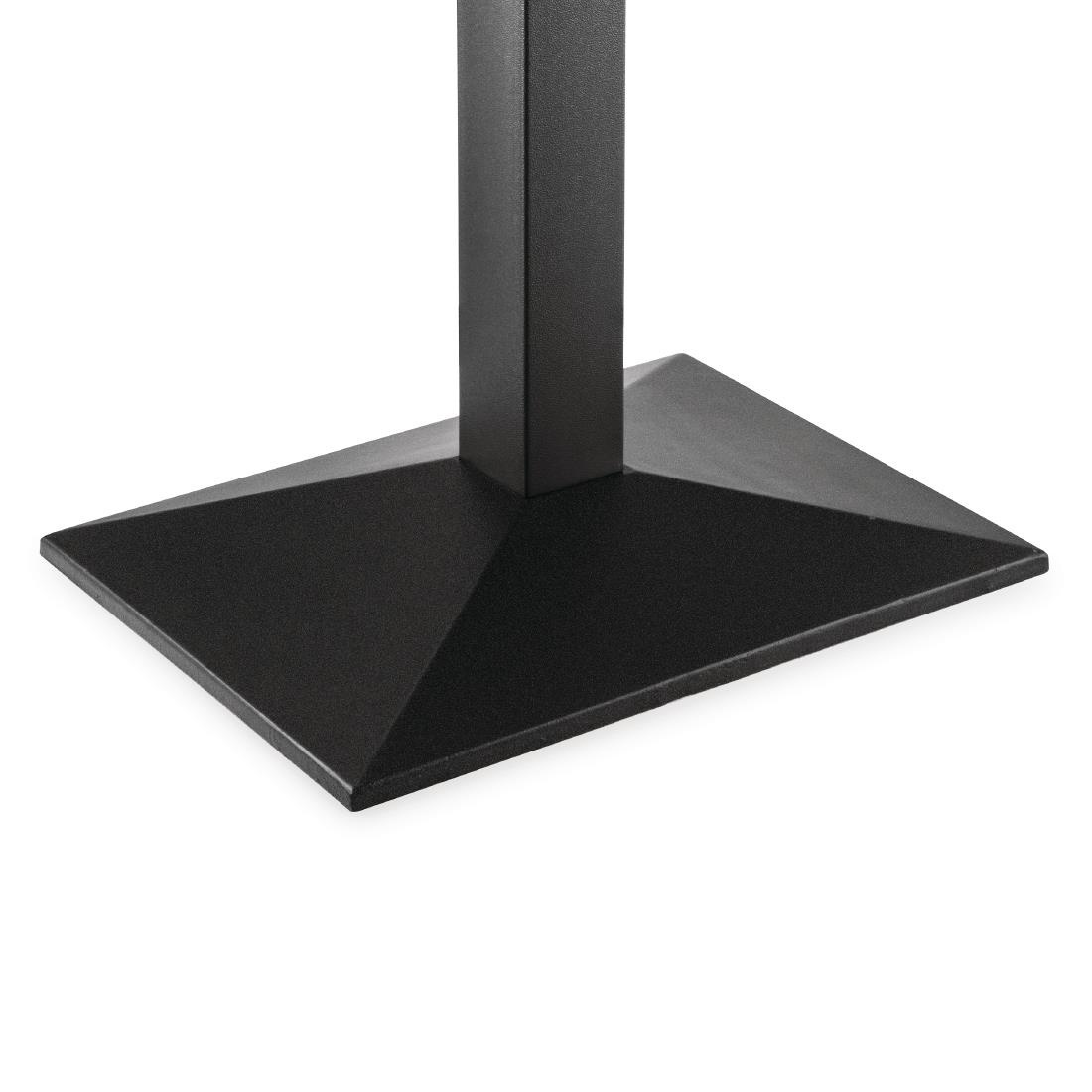 Pied de table carré en Fonte - (h) 73cm - Pour plateau de table jusqu'à 80cm