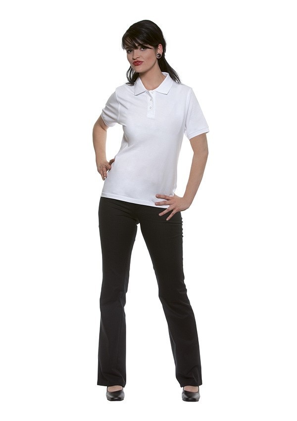 Damen Poloshirt Basic | Weiß | 100% Baumwolle | Erhältlich in 6 Größen