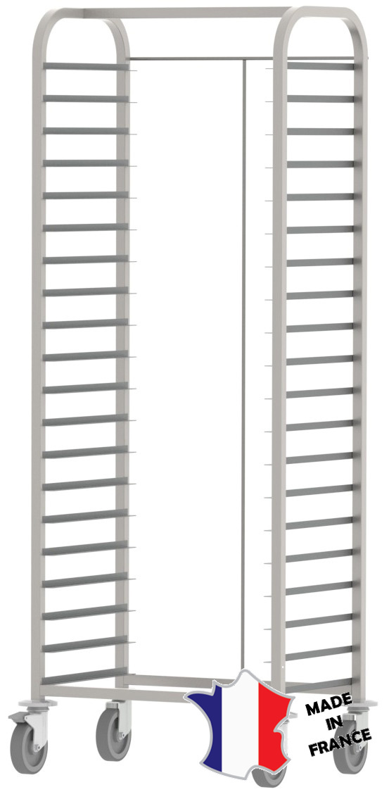 Echelle à plaques | Inox | 20 etages | 662(l)x412x1775mm | avec barre d'arret
