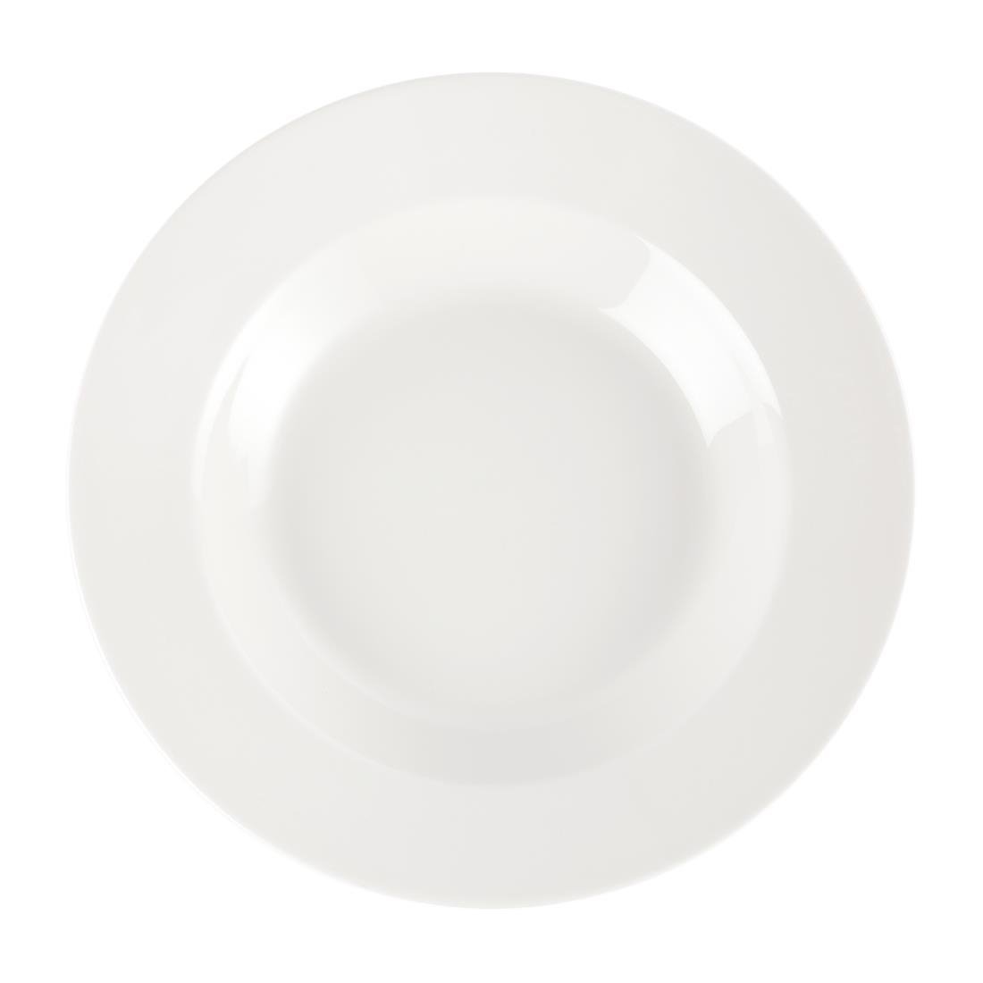 Assiette à pâtes blanche Churchill (Lot de 12)