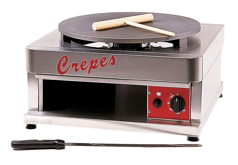 Crêpes-Gerät Gas | 430 x 480 x 270 mm | Ø 400 mm | Edelstahl