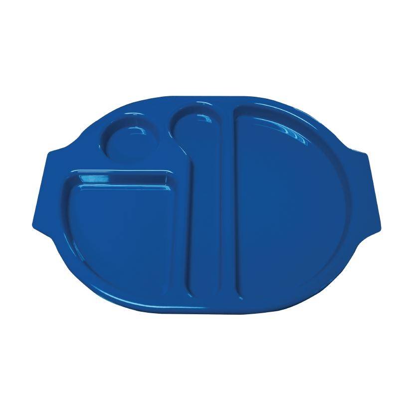 Serveerblad Polycarbonaat | Incl. Verdeelschalen | Blauw | Per 10 Stuks