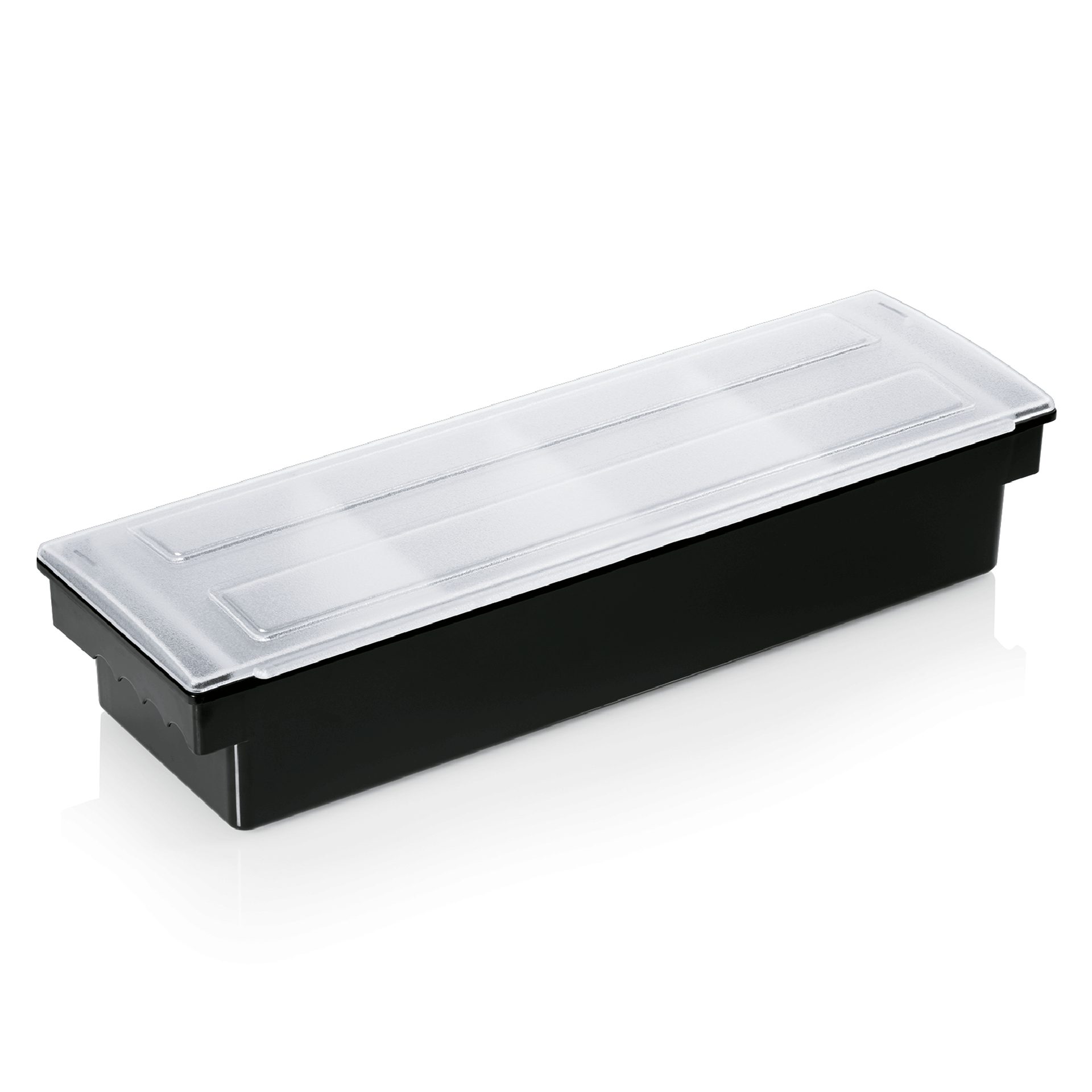 Récipient à ingrédients, avec 4 compartiments de 0,75 L chacun, 50 x 16 x 9 cm, plastique ABS, polycarbonate