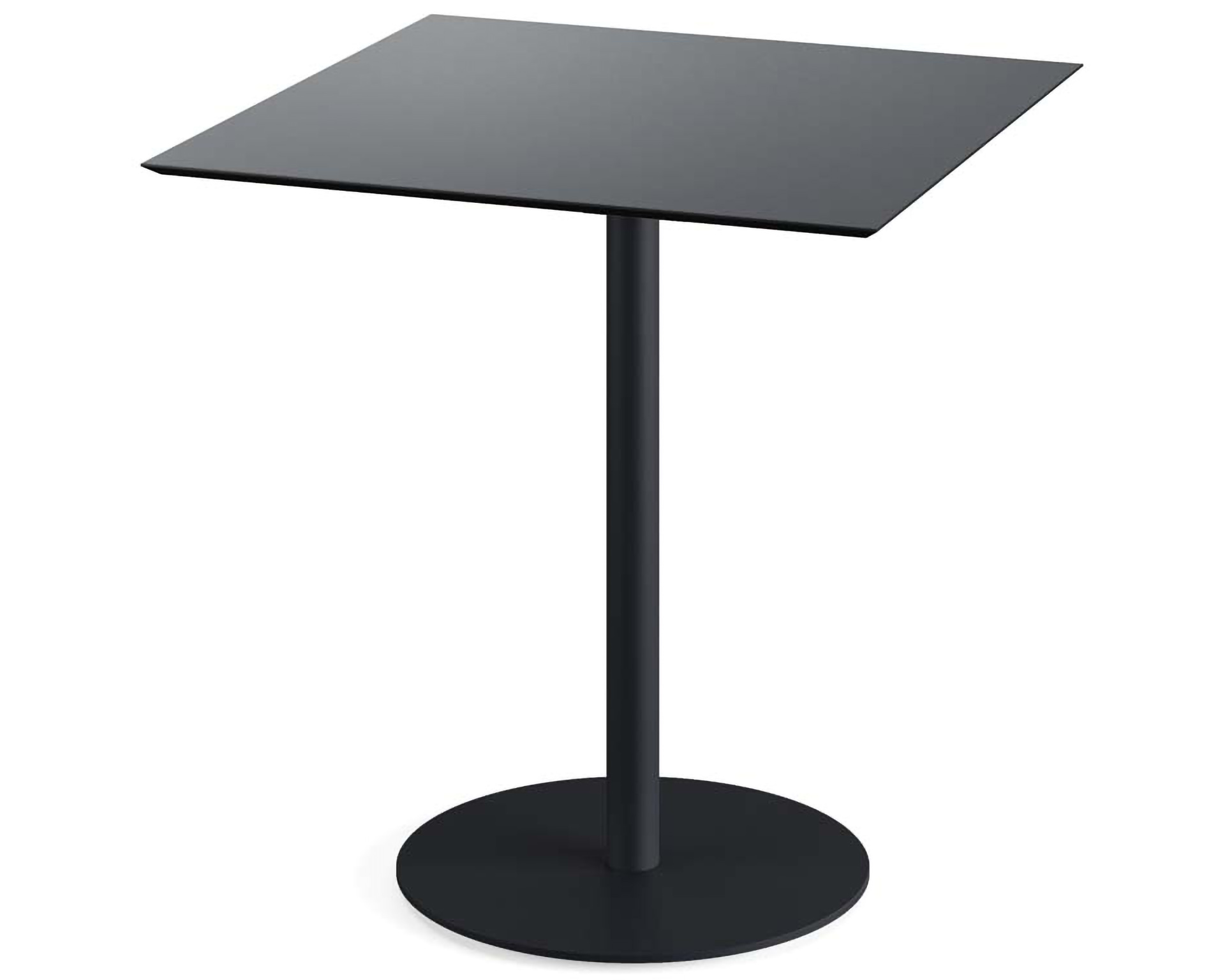 Urban Terrassentisch schwarzer Sockel + Schwarze HPL Tischplatte 70x70cm