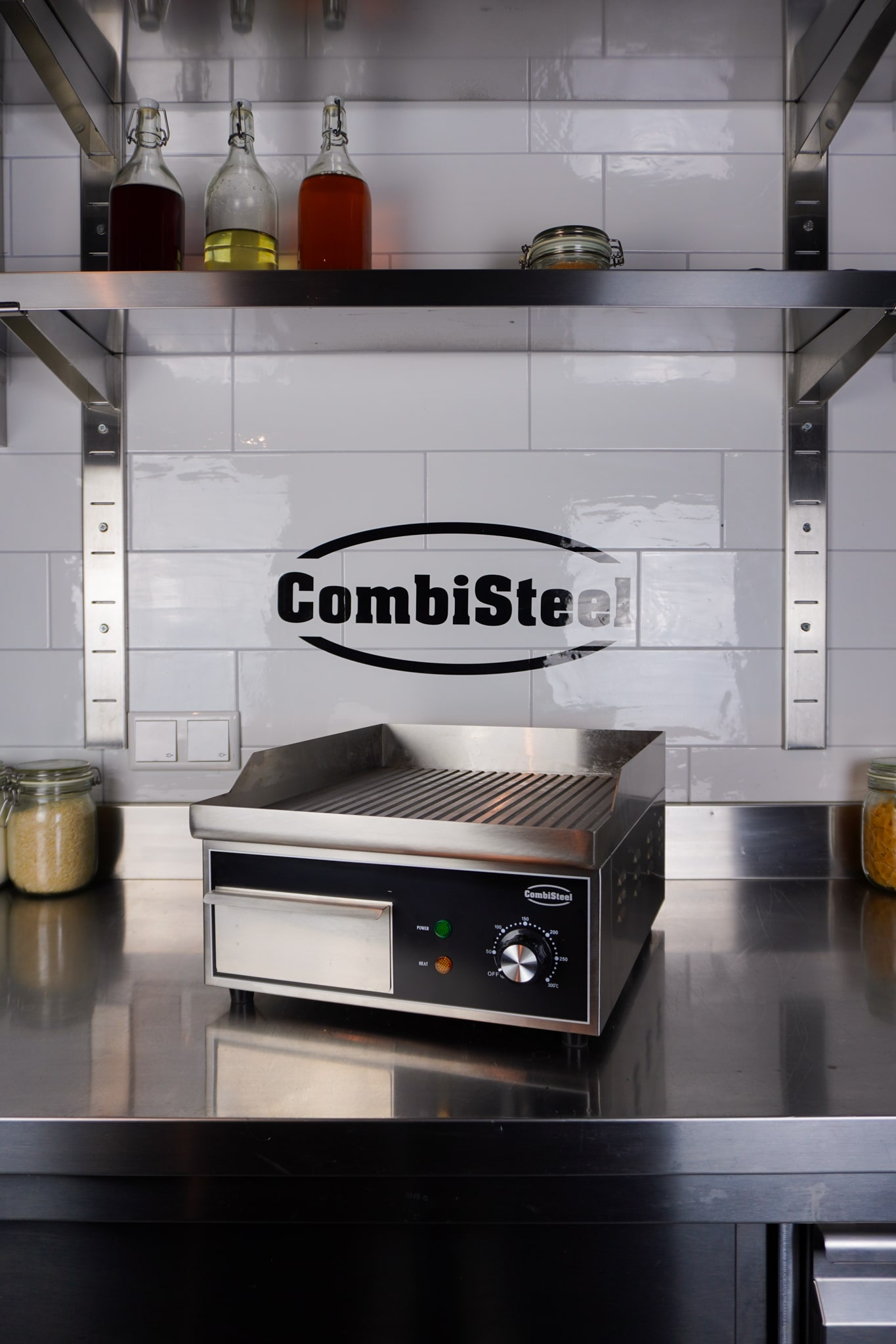 Elektrische Bakplaat Geribd