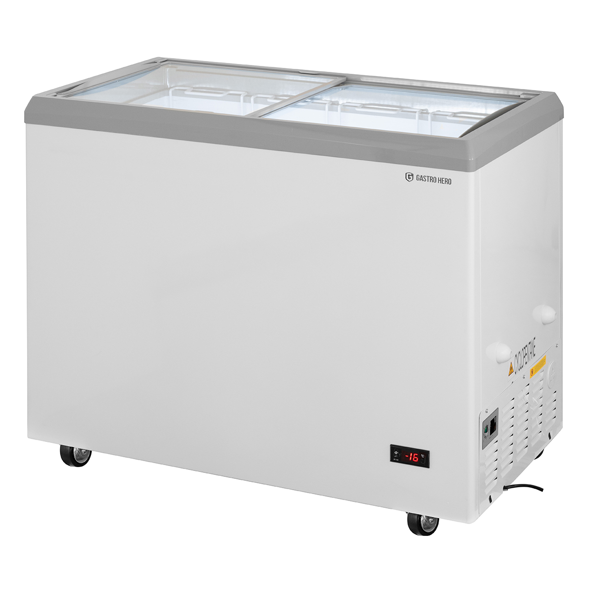 Eiscreme-Gefriertruhe 217 Liter mit LED-Beleuchtung und Rollen