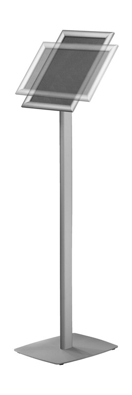 Infoständer mit Fuß - A4 - Aluminium/Stahl