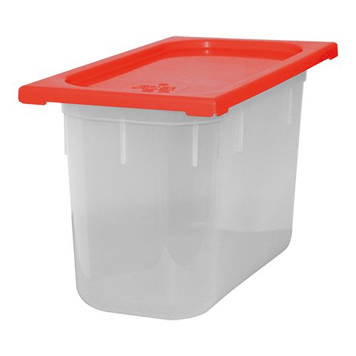 Lebensmittelbehälter mit Deckel Rot | Polypropylen | 1/3GN | Erhältlich in 4 Tiefen