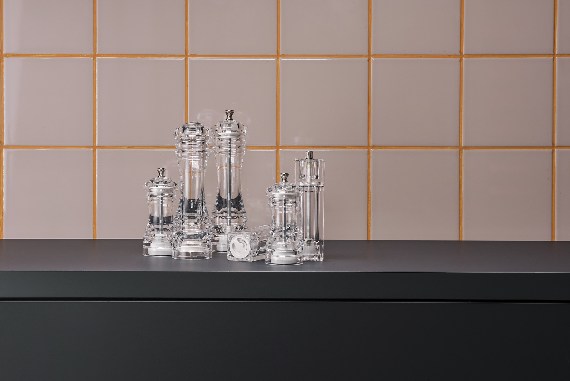 Pepermolen met keramisch maalwerk CLASSIC MILL ACRYL, hoogte 12 cm, acryl