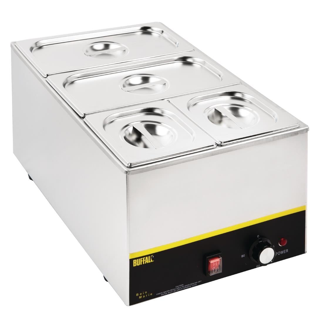 Vogue Edelstahl Gastronorm Behälter Set 2x 1/3 2x 1/6 Mit Deckeln