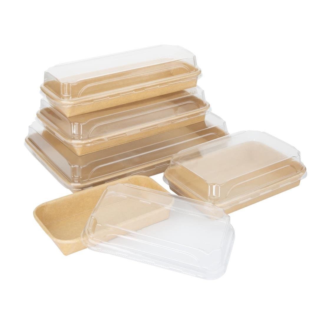Fiesta recycelbare PET-Deckel für Sushi-Schalen Nr. 2 (300 Stück)