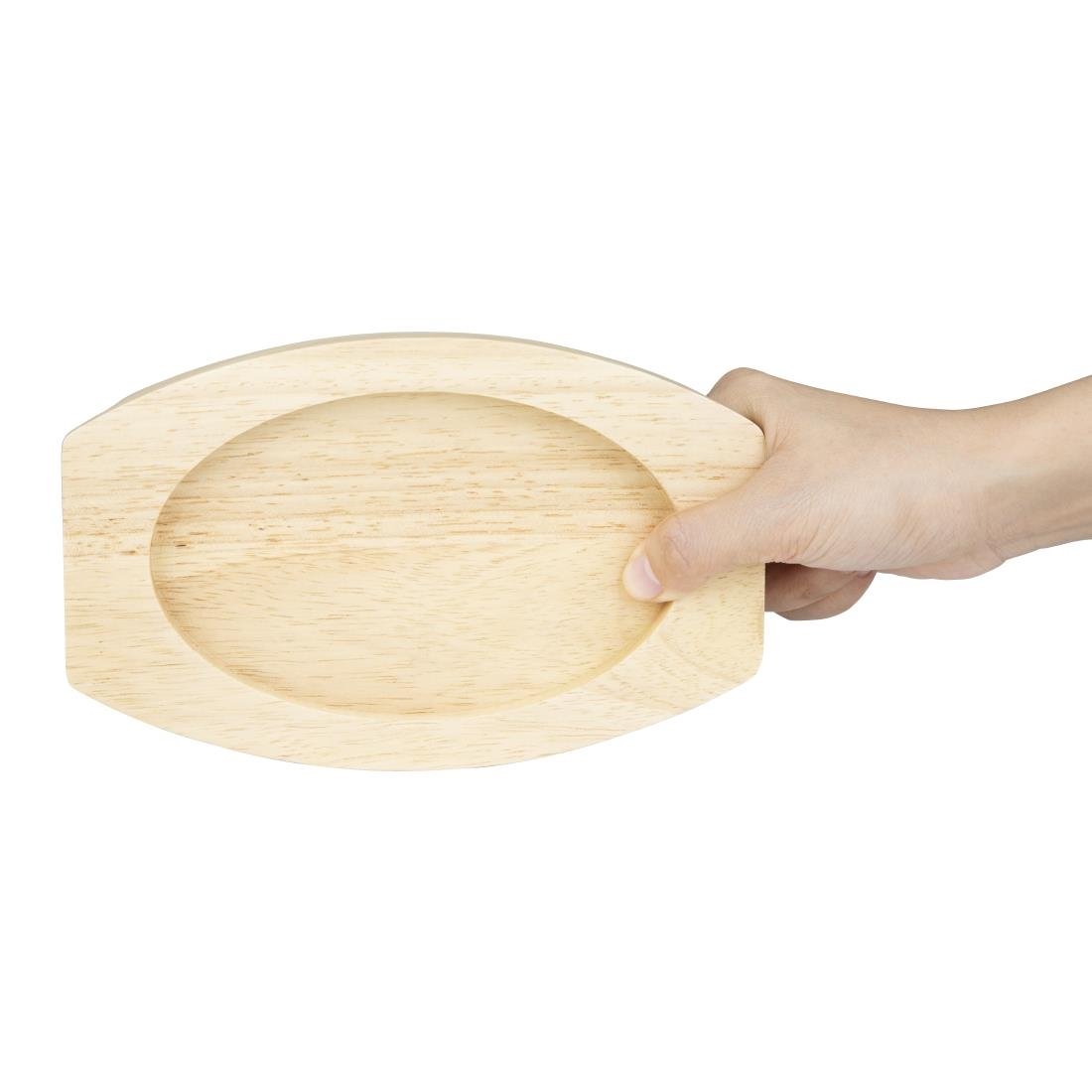 Olympia Hevea bord voor gietijzeren ovale orenschotel 210x120mm voor fw819