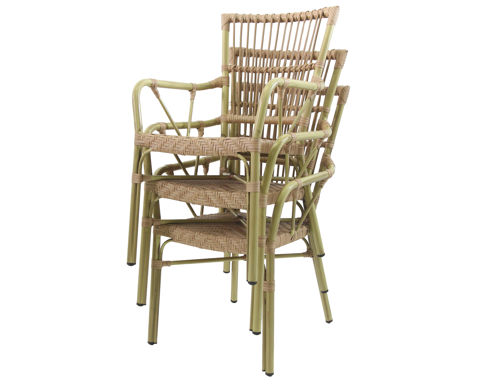 Chaise bistro James - rotin - bambou naturel