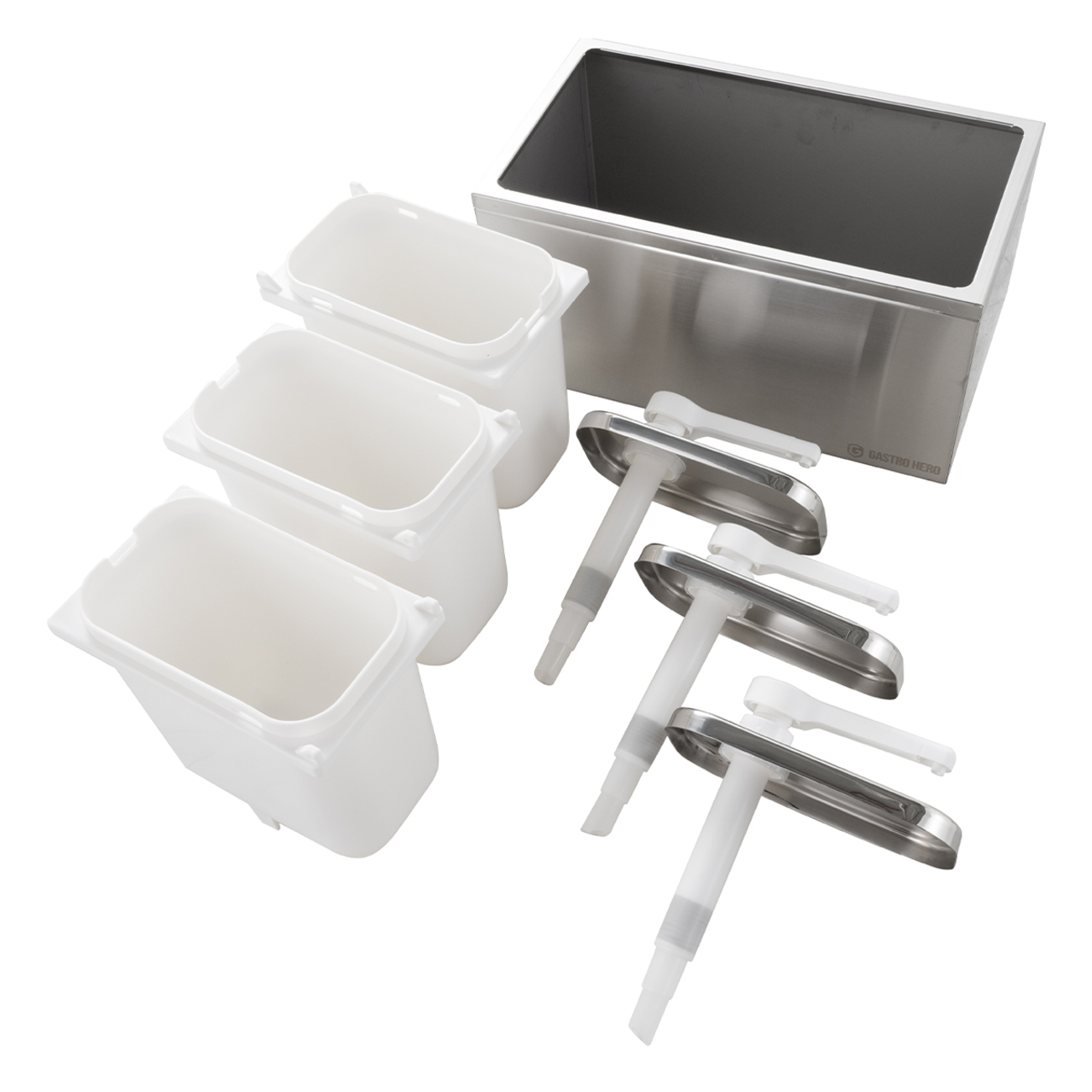 Distributeur de sauces - 3 x 2 litres - Pompe doseuse PP