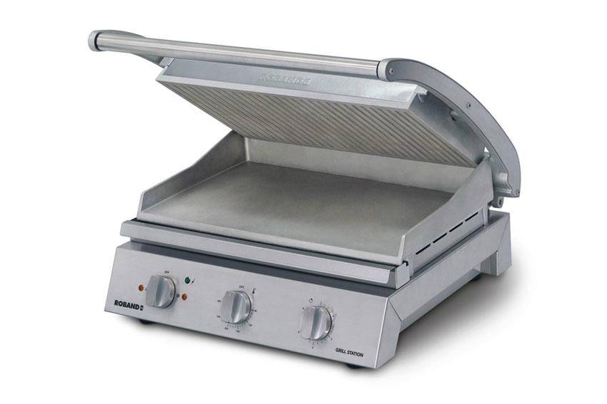Grill Station ROBAND | 8 Sandwiches | Geribbelde Bovenplaat | 2990W