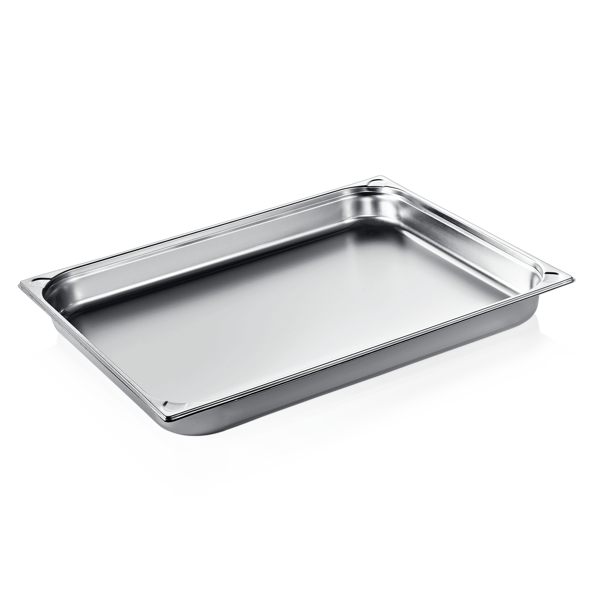 GN-container GN CORE 2/1-065 mm, met U-hoeken, chroom-nikkelstaal