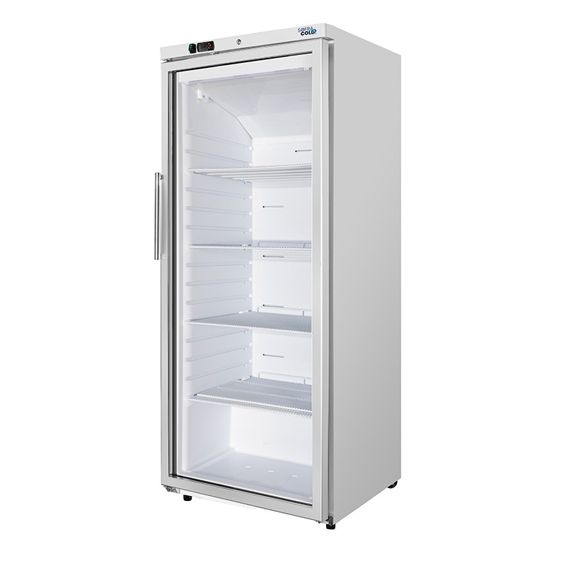 SOFRACOLD - Armoire réfrigérée positive - Finition blanche - Porte vitrée - 400 L - AE401PVW
