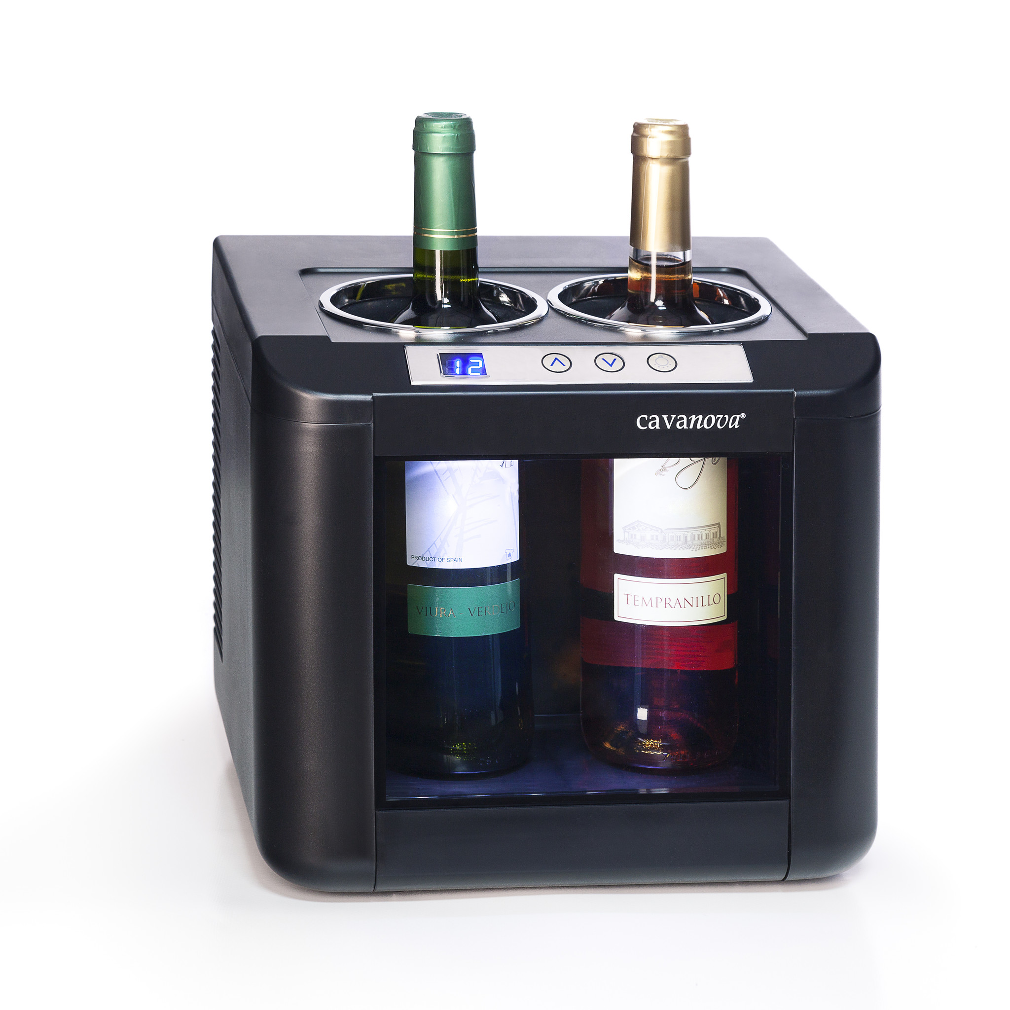 OUTLET-Electro-Thermo-Flaschenkühler | Geeignet für 2 Flaschen | 5° ~ 18°C | 270x270x(H)290mm