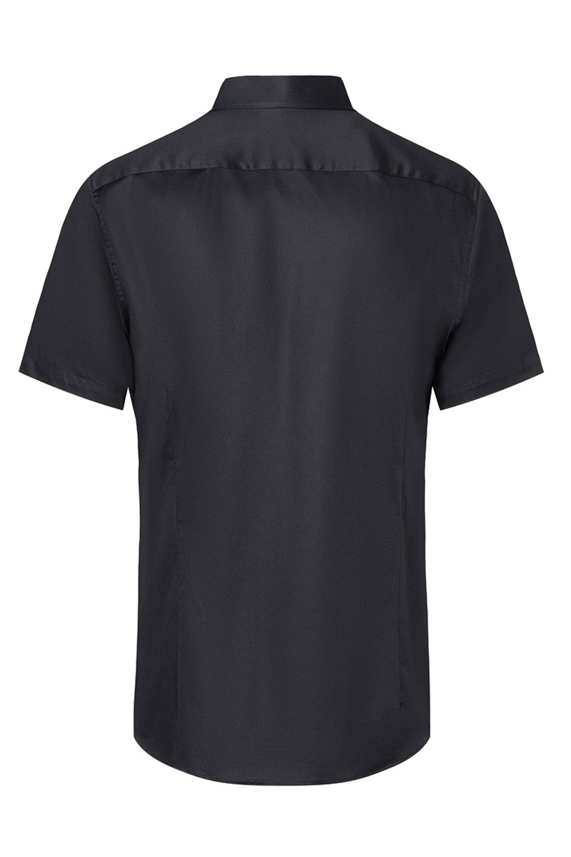 Kurzarm Herrenhemd Active-Stretch in Modern-Fit - Schwarz - 2XL
