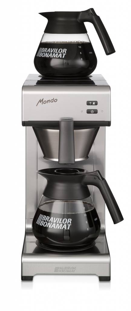 Koffiezetapparaat | Mondo 2 | Filterkoffie | 2 Glazen kannen | 195x406x(H)446cm