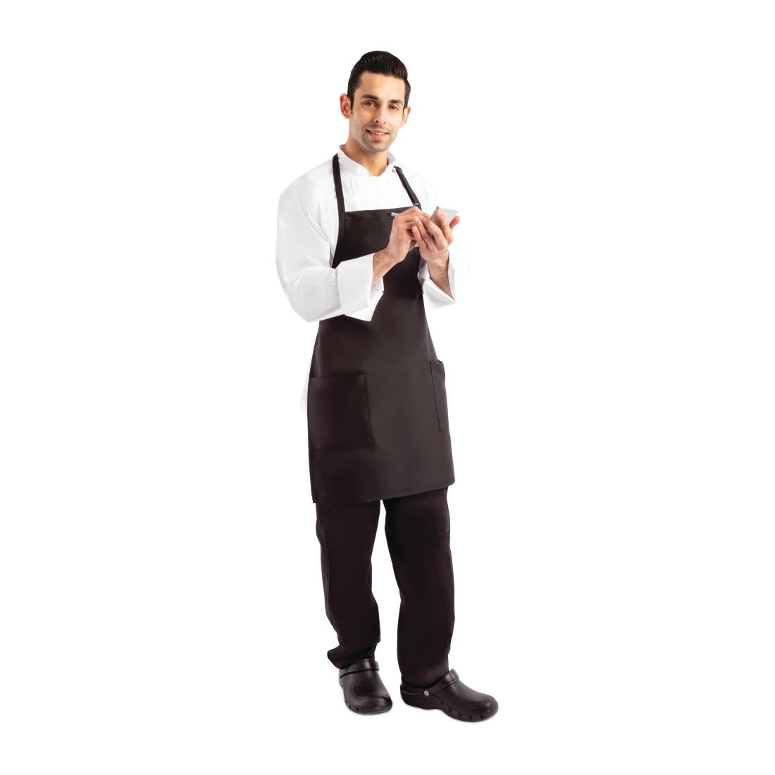 Chef Works Schort met twee zakken zwart