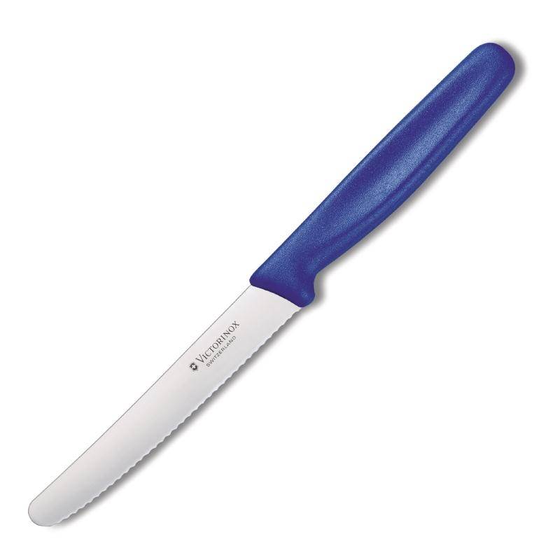 Couteau à Tomate Denté - Victorinox - Bleu - 110mm