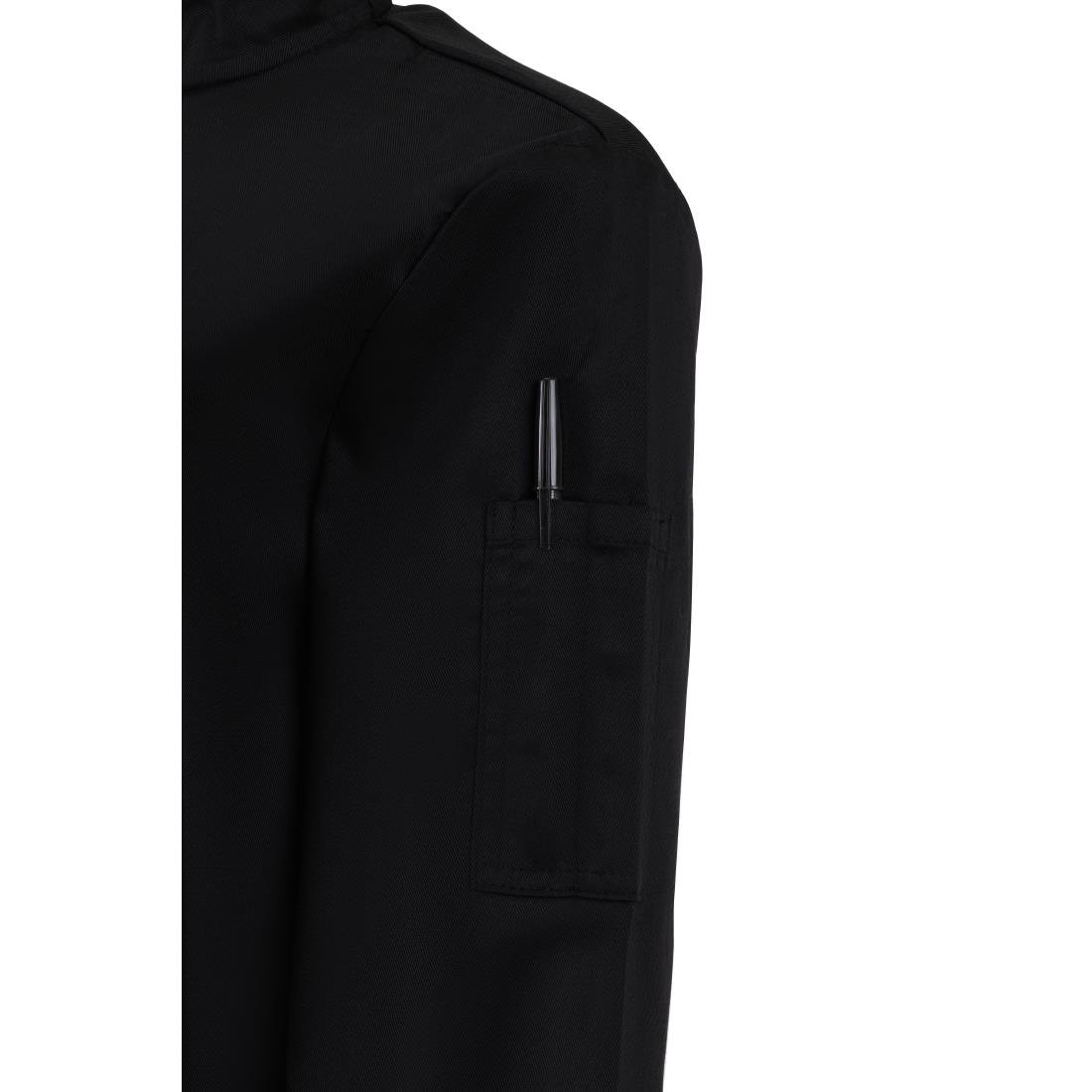 Whites Damen Kochjacke Schwarz Größe L