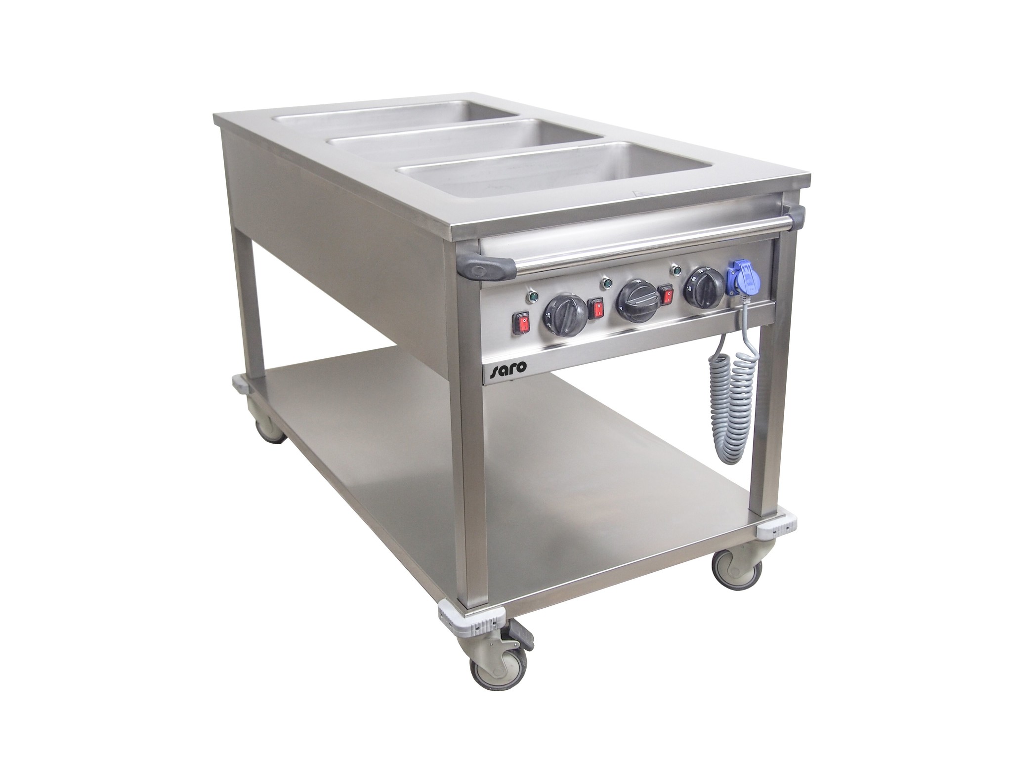 Chariot Bain Marie 3 X 1/1 GN | 3kW | 1300x700x(H)850mm
